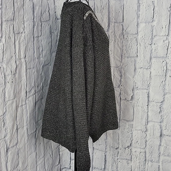 ×A.N.A. A NEW‎ APPROACH Gray Beaded Sparkly Sweater Large - Picture 5 of 7